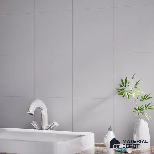 Plain Tile TL 05217 Zellige Plain Grey 1 ft x 1 ft Porcelain Matte Finish - 9 mm | Suitable for Kitchen, Bathroom, Balcony Floor & Wall