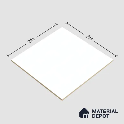 Plain Wall & Floor Tile TL 05349 B Neutra Base White 2 ft x 2 ft Vitrified Matte Finish - 9 mm | Suitable for Kitchen, Bathroom & Balcony Walls (Sample)