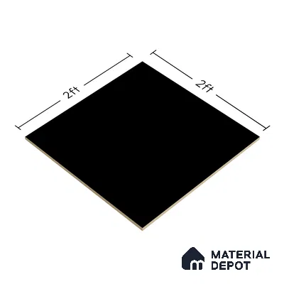 Plain Wall & Floor Tile TL 05349 Neutra Base Black 2 ft x 2 ft Vitrified Matte Finish - 9 mm | Suitable for Bedroom, Balcony, Foyer, Dining (Sample)