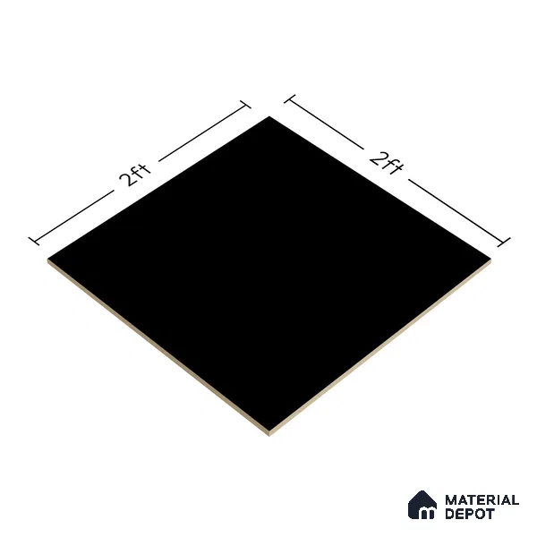 Plain Wall & Floor Tile TL 05349 Neutra Base Black 2 ft x 2 ft Vitrified Matte Finish - 9 mm | Suitable for Bedroom, Balcony, Foyer, Dining (Sample)