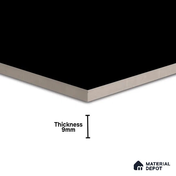 Plain Wall & Floor Tile TL 05349 Neutra Base Black 2 ft x 2 ft Vitrified Matte Finish - 9 mm | Suitable for Bedroom, Balcony, Foyer, Dining (Sample)
