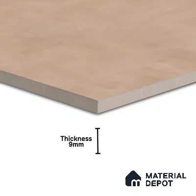 Plain Wall & Floor Tile TL 05350 B Neutra Cloud Ash Light 2 ft x 2 ft Vitrified Carving Matte Finish - 9 mm | Suitable for Bedroom, Balcony, Foyer, Dining