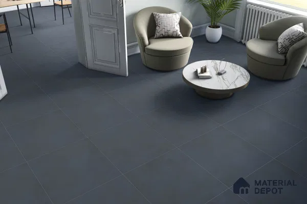 Plain Wall & Floor Tile TL 05350 C Neutra Cloud Grey 2 ft x 2 ft Vitrified Carving Matte Finish - 9 mm | Suitable for Bedroom, Balcony, Foyer, Dining (Sample)