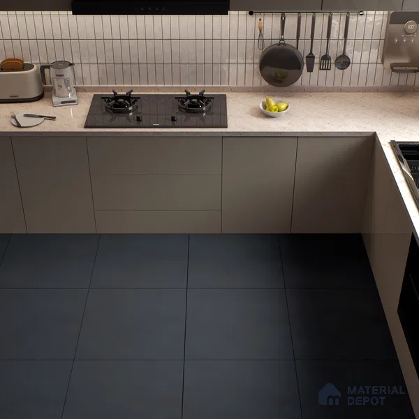 Plain Wall & Floor Tile TL 05350 C Neutra Cloud Grey 2 ft x 2 ft Vitrified Carving Matte Finish - 9 mm | Suitable for Bedroom, Balcony, Foyer, Dining (Sample)