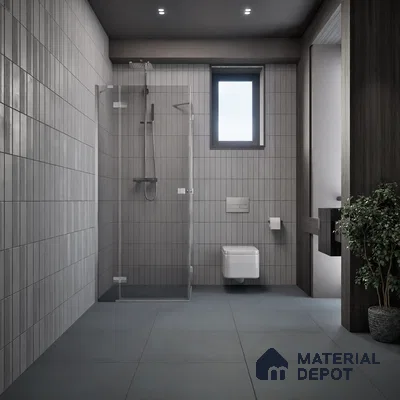 Plain Wall & Floor Tile TL 05350 C Neutra Cloud Grey 2 ft x 2 ft Vitrified Carving Matte Finish - 9 mm | Suitable for Bedroom, Balcony, Foyer, Dining (Sample)