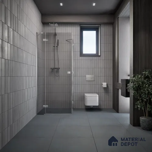 Plain Wall & Floor Tile TL 05350 C Neutra Cloud Grey 2 ft x 2 ft Vitrified Carving Matte Finish - 9 mm | Suitable for Bedroom, Balcony, Foyer, Dining
