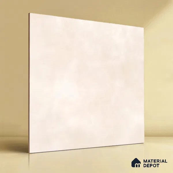 Plain Wall & Floor Tile TL 05350 D Neutra Cloud Dune 2 ft x 2 ft Vitrified Carving Matte Finish - 9 mm | Suitable for Bedroom, Balcony, Foyer, Dining