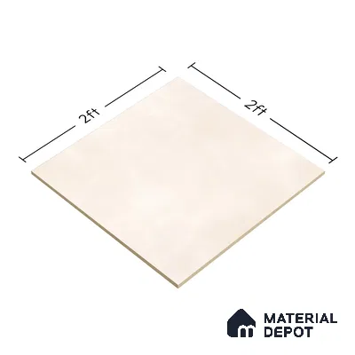 Plain Wall & Floor Tile TL 05350 D Neutra Cloud Dune 2 ft x 2 ft Vitrified Carving Matte Finish - 9 mm | Suitable for Bedroom, Balcony, Foyer, Dining