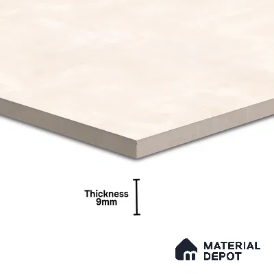 Plain Wall & Floor Tile TL 05350 D Neutra Cloud Dune 2 ft x 2 ft Vitrified Carving Matte Finish - 9 mm | Suitable for Bedroom, Balcony, Foyer, Dining