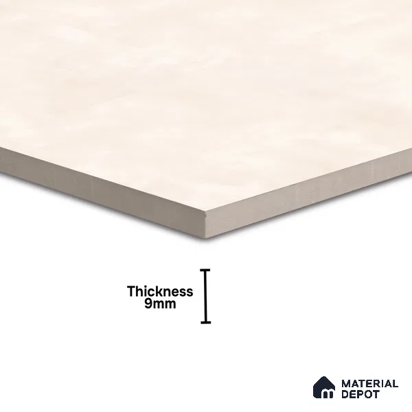 Plain Wall & Floor Tile TL 05350 D Neutra Cloud Dune 2 ft x 2 ft Vitrified Carving Matte Finish - 9 mm | Suitable for Bedroom, Balcony, Foyer, Dining