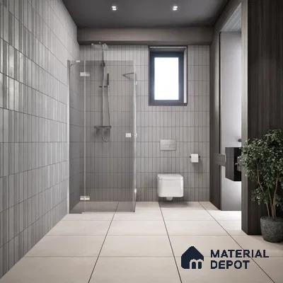 Plain Wall & Floor Tile TL 05350 D Neutra Cloud Dune 2 ft x 2 ft Vitrified Carving Matte Finish - 9 mm | Suitable for Bedroom, Balcony, Foyer, Dining