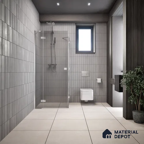 Plain Wall & Floor Tile TL 05350 D Neutra Cloud Dune 2 ft x 2 ft Vitrified Carving Matte Finish - 9 mm | Suitable for Bedroom, Balcony, Foyer, Dining
