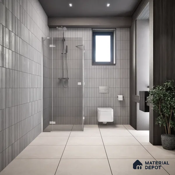 Plain Wall & Floor Tile TL 05350 D Neutra Cloud Dune 2 ft x 2 ft Vitrified Carving Matte Finish - 9 mm | Suitable for Bedroom, Balcony, Foyer, Dining