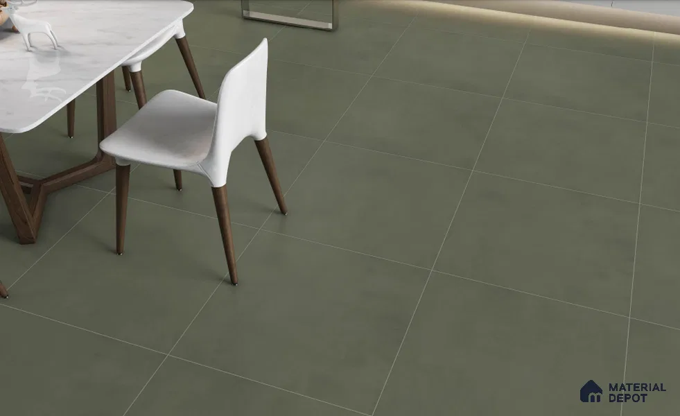 Plain Wall & Floor Tile TL 05350 E Neutra Cloud Bush 2 ft x 2 ft Vitrified Carving Matte Finish - 9 mm | Suitable for Bedroom, Balcony, Foyer, Dining