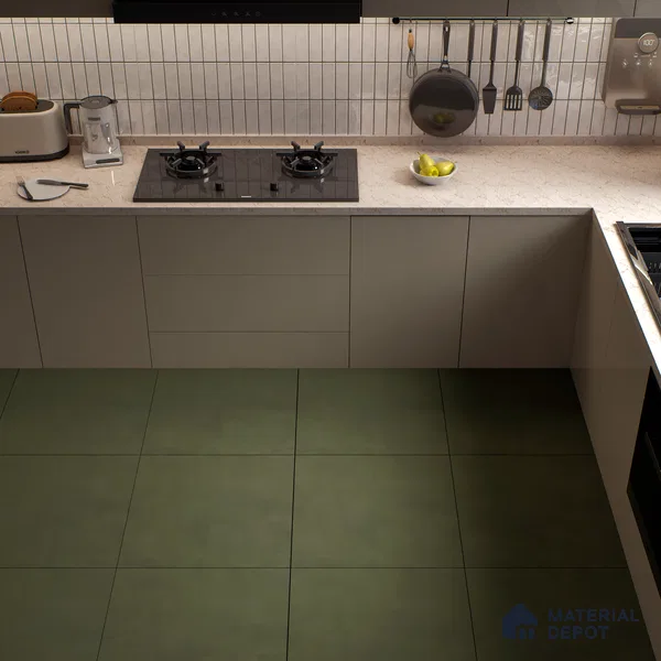 Plain Wall & Floor Tile TL 05350 E Neutra Cloud Bush 2 ft x 2 ft Vitrified Carving Matte Finish - 9 mm | Suitable for Bedroom, Balcony, Foyer, Dining