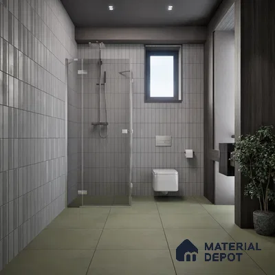 Plain Wall & Floor Tile TL 05350 E Neutra Cloud Bush 2 ft x 2 ft Vitrified Carving Matte Finish - 9 mm | Suitable for Bedroom, Balcony, Foyer, Dining