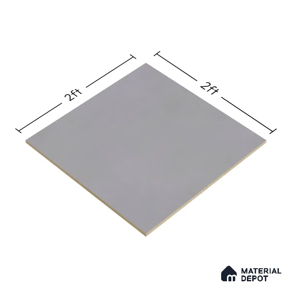 Plain Wall & Floor Tile TL 05350 F Neutra Cloud Gris 2 ft x 2 ft Vitrified Carving Matte Finish - 9 mm | Suitable for Bedroom, Balcony, Foyer, Dining