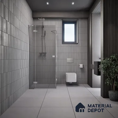 Plain Wall & Floor Tile TL 05350 F Neutra Cloud Gris 2 ft x 2 ft Vitrified Carving Matte Finish - 9 mm | Suitable for Bedroom, Balcony, Foyer, Dining