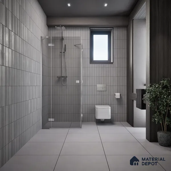 Plain Wall & Floor Tile TL 05350 F Neutra Cloud Gris 2 ft x 2 ft Vitrified Carving Matte Finish - 9 mm | Suitable for Bedroom, Balcony, Foyer, Dining