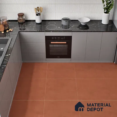 Plain Wall & Floor Tile TL 05350 G Neutra Cloud Terracotta 2 ft x 2 ft Vitrified Carving Matte Finish - 9 mm | Suitable for Bedroom, Balcony, Foyer, Dining