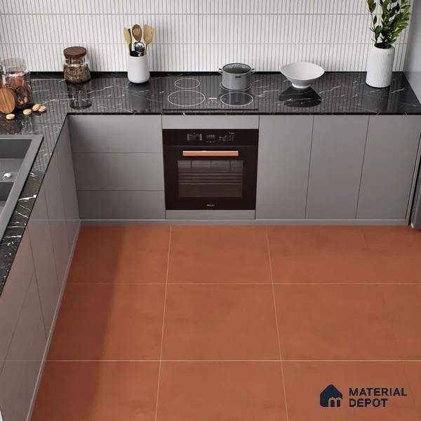 Plain Wall & Floor Tile TL 05350 G Neutra Cloud Terracotta 2 ft x 2 ft Vitrified Carving Matte Finish - 9 mm | Suitable for Bedroom, Balcony, Foyer, Dining