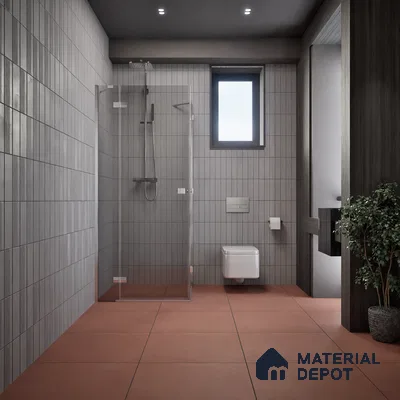 Plain Wall & Floor Tile TL 05350 G Neutra Cloud Terracotta 2 ft x 2 ft Vitrified Carving Matte Finish - 9 mm | Suitable for Bedroom, Balcony, Foyer, Dining