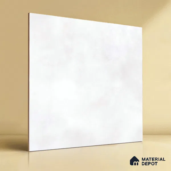 Plain Wall & Floor Tile TL 05350 Neutra Cloud Crush 2 ft x 2 ft Vitrified Carving Matte Finish - 9 mm | Suitable for Bedroom, Balcony, Foyer, Dining (Sample)