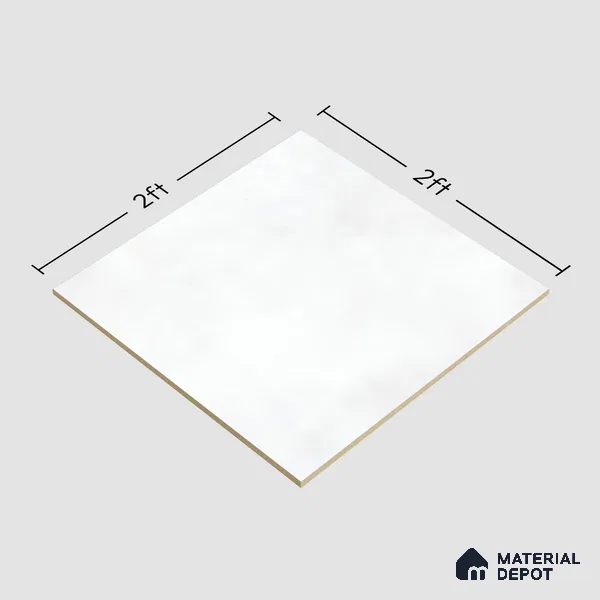Plain Wall & Floor Tile TL 05350 Neutra Cloud Crush 2 ft x 2 ft Vitrified Carving Matte Finish - 9 mm | Suitable for Bedroom, Balcony, Foyer, Dining (Sample)