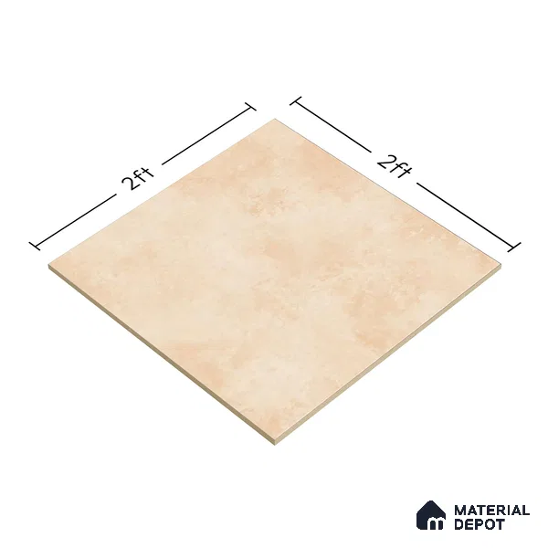 Plain Wall & Floor Tile TL 05351 C Neutra Impex Crema 2 ft x 2 ft Vitrified Plain Matte Finish - 9 mm | Suitable for Bedroom, Balcony, Foyer, Dining (Sample)