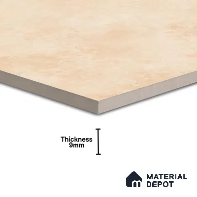 Plain Wall & Floor Tile TL 05351 C Neutra Impex Crema 2 ft x 2 ft Vitrified Plain Matte Finish - 9 mm | Suitable for Bedroom, Balcony, Foyer, Dining (Sample)