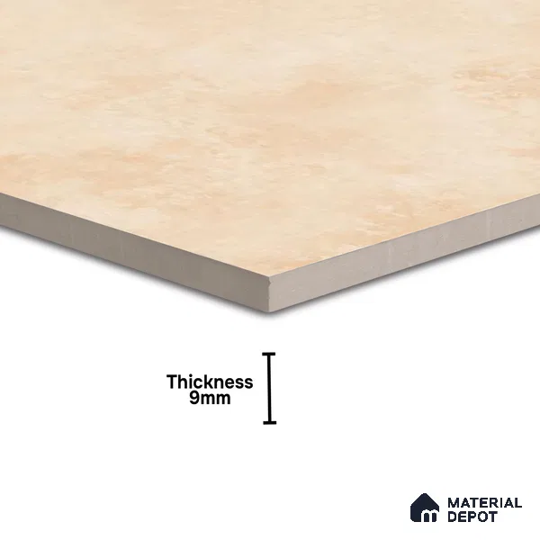 Plain Wall & Floor Tile TL 05351 C Neutra Impex Crema 2 ft x 2 ft Vitrified Plain Matte Finish - 9 mm | Suitable for Bedroom, Balcony, Foyer, Dining (Sample)