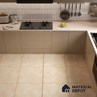 Plain Wall & Floor Tile TL 05351 C Neutra Impex Crema 2 ft x 2 ft Vitrified Plain Matte Finish - 9 mm | Suitable for Bedroom, Balcony, Foyer, Dining (Sample)
