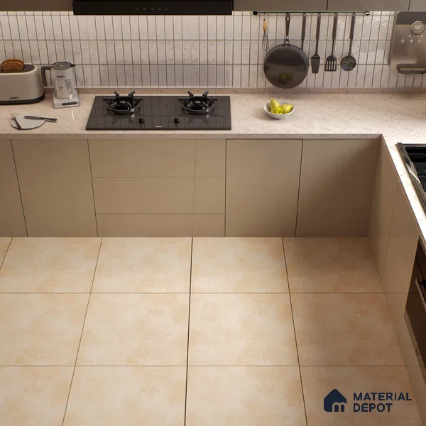 Plain Wall & Floor Tile TL 05351 C Neutra Impex Crema 2 ft x 2 ft Vitrified Plain Matte Finish - 9 mm | Suitable for Bedroom, Balcony, Foyer, Dining (Sample)