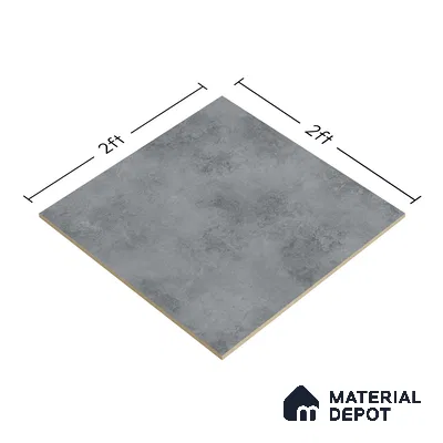 Rustic Wall & Floor Tile TL 05351 D Neutra Impex Mix Grey 2 ft x 2 ft Vitrified Plain Matte Finish - 9 mm | Suitable for Bedroom, Balcony, Foyer, Dining (Sample)