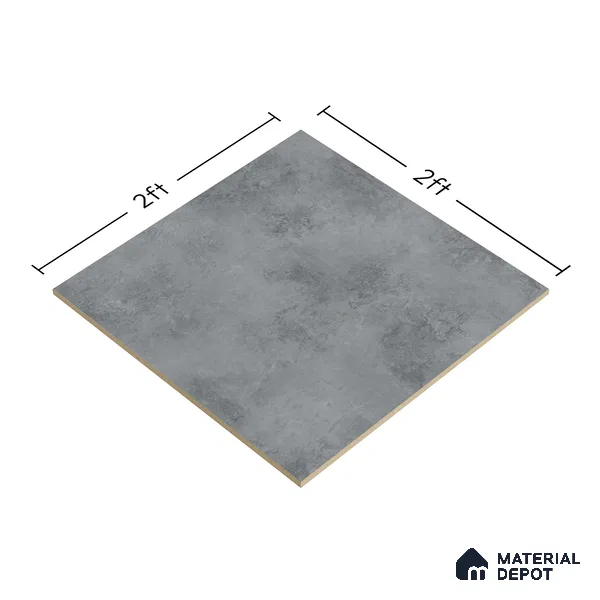 Rustic Wall & Floor Tile TL 05351 D Neutra Impex Mix Grey 2 ft x 2 ft Vitrified Plain Matte Finish - 9 mm | Suitable for Bedroom, Balcony, Foyer, Dining (Sample)