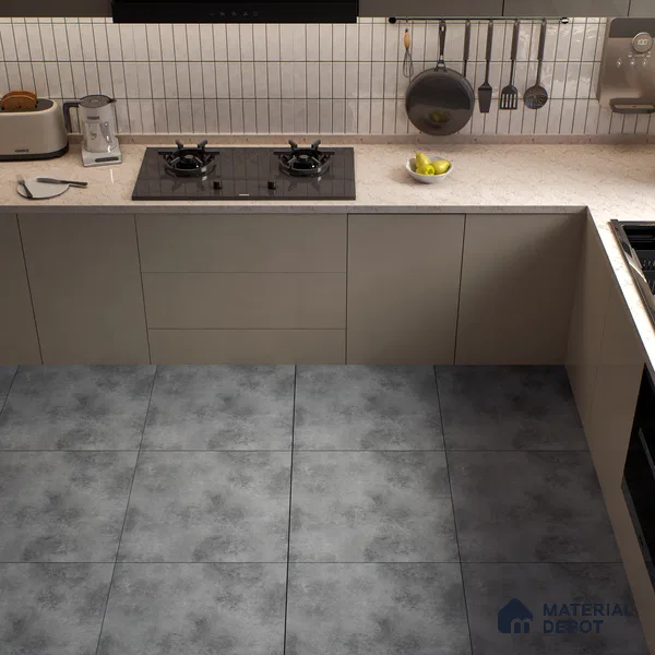 Rustic Wall & Floor Tile TL 05351 D Neutra Impex Mix Grey 2 ft x 2 ft Vitrified Plain Matte Finish - 9 mm | Suitable for Bedroom, Balcony, Foyer, Dining (Sample)