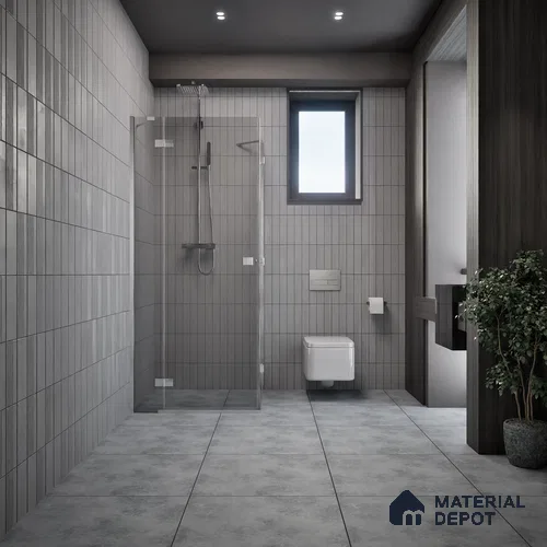 Rustic Wall & Floor Tile TL 05351 D Neutra Impex Mix Grey 2 ft x 2 ft Vitrified Plain Matte Finish - 9 mm | Suitable for Bedroom, Balcony, Foyer, Dining