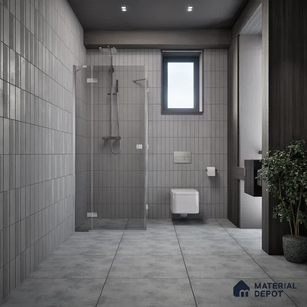 Rustic Wall & Floor Tile TL 05351 D Neutra Impex Mix Grey 2 ft x 2 ft Vitrified Plain Matte Finish - 9 mm | Suitable for Bedroom, Balcony, Foyer, Dining (Sample)