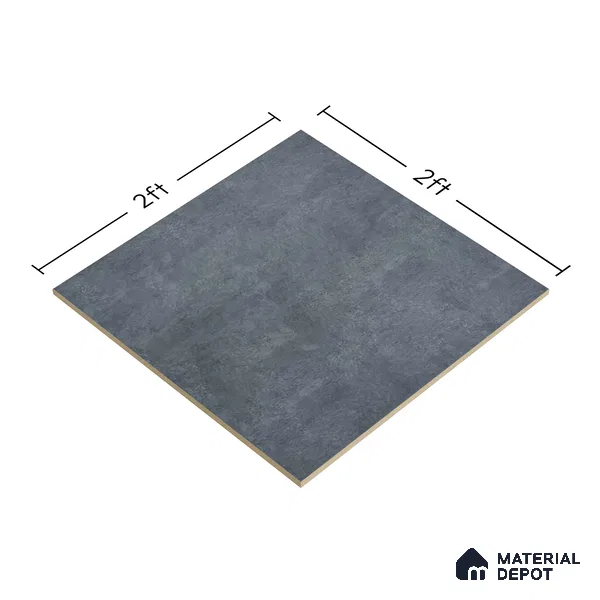 Rustic Wall & Floor Tile TL 05351 E Neutra Impex Fog 2 ft x 2 ft Vitrified Plain Matte Finish - 9 mm | Suitable for Bedroom, Balcony, Foyer, Dining (Sample)