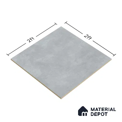 Rustic Wall & Floor Tile TL 05351 Neutra Impex White 2 ft x 2 ft Vitrified Plain Matte Finish - 9 mm | Suitable for Bedroom, Balcony, Foyer, Dining