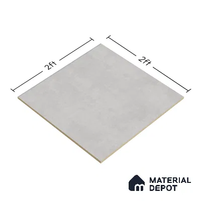 Plain Wall & Floor Tile TL 05352 B Neutra Maser Grey 2 ft x 2 ft Vitrified Matte Finish - 9 mm | Suitable for Bedroom, Balcony, Foyer, Dining