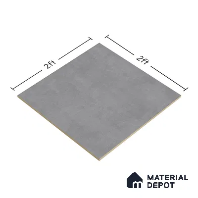 Plain Wall & Floor Tile TL 05352 C Neutra Maser Smoke 2 ft x 2 ft Vitrified Matte Finish - 9 mm | Suitable for Bedroom, Balcony, Foyer, Dining (Sample)