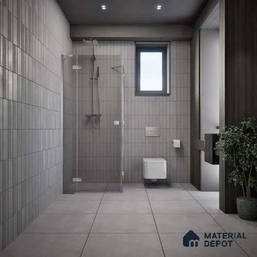 Plain Wall & Floor Tile TL 05352 C Neutra Maser Smoke 2 ft x 2 ft Vitrified Matte Finish - 9 mm | Suitable for Bedroom, Balcony, Foyer, Dining
