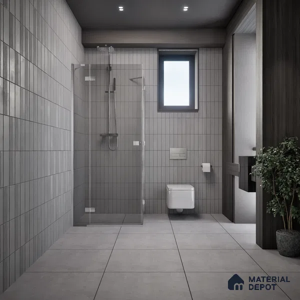 Plain Wall & Floor Tile TL 05352 C Neutra Maser Smoke 2 ft x 2 ft Vitrified Matte Finish - 9 mm | Suitable for Bedroom, Balcony, Foyer, Dining (Sample)
