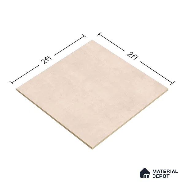 Plain Wall & Floor Tile TL 05352 E Neutra Maser Cafe 2 ft x 2 ft Vitrified Matte Finish - 9 mm | Suitable for Bedroom, Balcony, Foyer, Dining