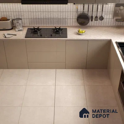 Plain Wall & Floor Tile TL 05352 E Neutra Maser Cafe 2 ft x 2 ft Vitrified Matte Finish - 9 mm | Suitable for Bedroom, Balcony, Foyer, Dining