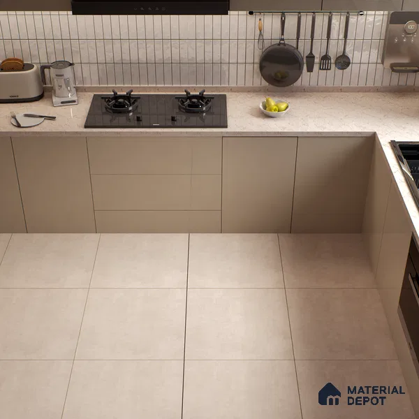 Plain Wall & Floor Tile TL 05352 E Neutra Maser Cafe 2 ft x 2 ft Vitrified Matte Finish - 9 mm | Suitable for Bedroom, Balcony, Foyer, Dining