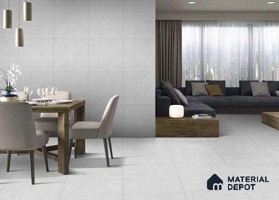 Plain Wall & Floor Tile TL 05353 B Neutra Morenova Bliss 2 ft x 2 ft Vitrified Matte Finish - 9 mm | Suitable for Bedroom, Balcony, Foyer, Dining (Sample)