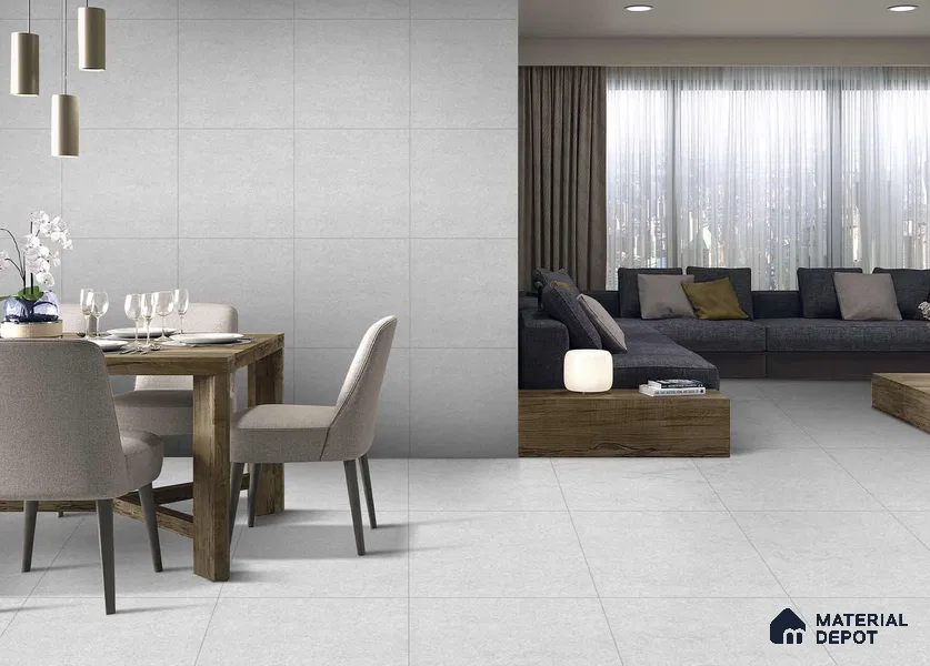 Plain Wall & Floor Tile TL 05353 B Neutra Morenova Bliss 2 ft x 2 ft Vitrified Matte Finish - 9 mm | Suitable for Bedroom, Balcony, Foyer, Dining (Sample)