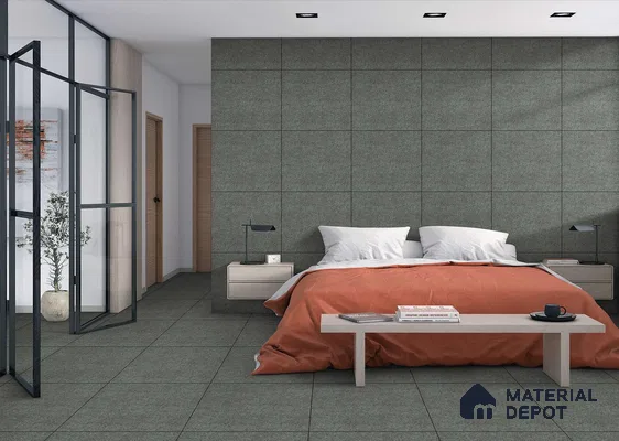 Stone Wall & Floor Tile TL 05353 C Neutra Morenova Grigio 2 ft x 2 ft Vitrified Matte Finish - 9 mm | Suitable for Bedroom, Balcony, Foyer, Dining (Sample)